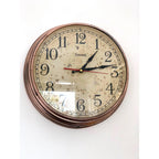 1940s Ferranti Copper Wall Clock – Rare Art Deco Industrial British Timepiece