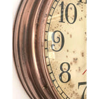 1940s Ferranti Copper Wall Clock – Rare Art Deco Industrial British Timepiece