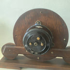 1940s Metamec Art Deco Mantel Clock – Vintage Wooden Shelf Clock, Quartz Movement