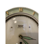 1950s Garant Schwebe-Anker Ceramic Wall Clock – Mint Green, West Germany, Mid Century Modern.
