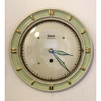 1950s Garant Schwebe-Anker Ceramic Wall Clock – Mint Green, West Germany, Mid Century Modern.