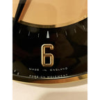 1960s Metamec Black Copper Wall Clock – Mid Century Modern Brass Bezel