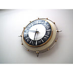 1960s Metamec Zodiac Wall Clock – Atomic Starburst Mid Century Modern Brass Bezel