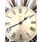 1970s Metamec Sunburst Clock – Original Chrome Starburst, Mid Century Modern, 60cm