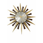 1970s Metamec Sunburst Wall Clock Model 5629 – Silver Baton Dial, Most Sought-After Variant, 60cm, Mid Century Modern, Made in England