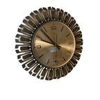 1980s Acctim Sunburst Wall Clock – Mid Century Modern Starburst, Made England