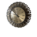 1980s Acctim Sunburst Wall Clock – Mid Century Modern Starburst, Made England