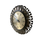 1980s Acctim Sunburst Wall Clock – Mid Century Modern Starburst, Made England