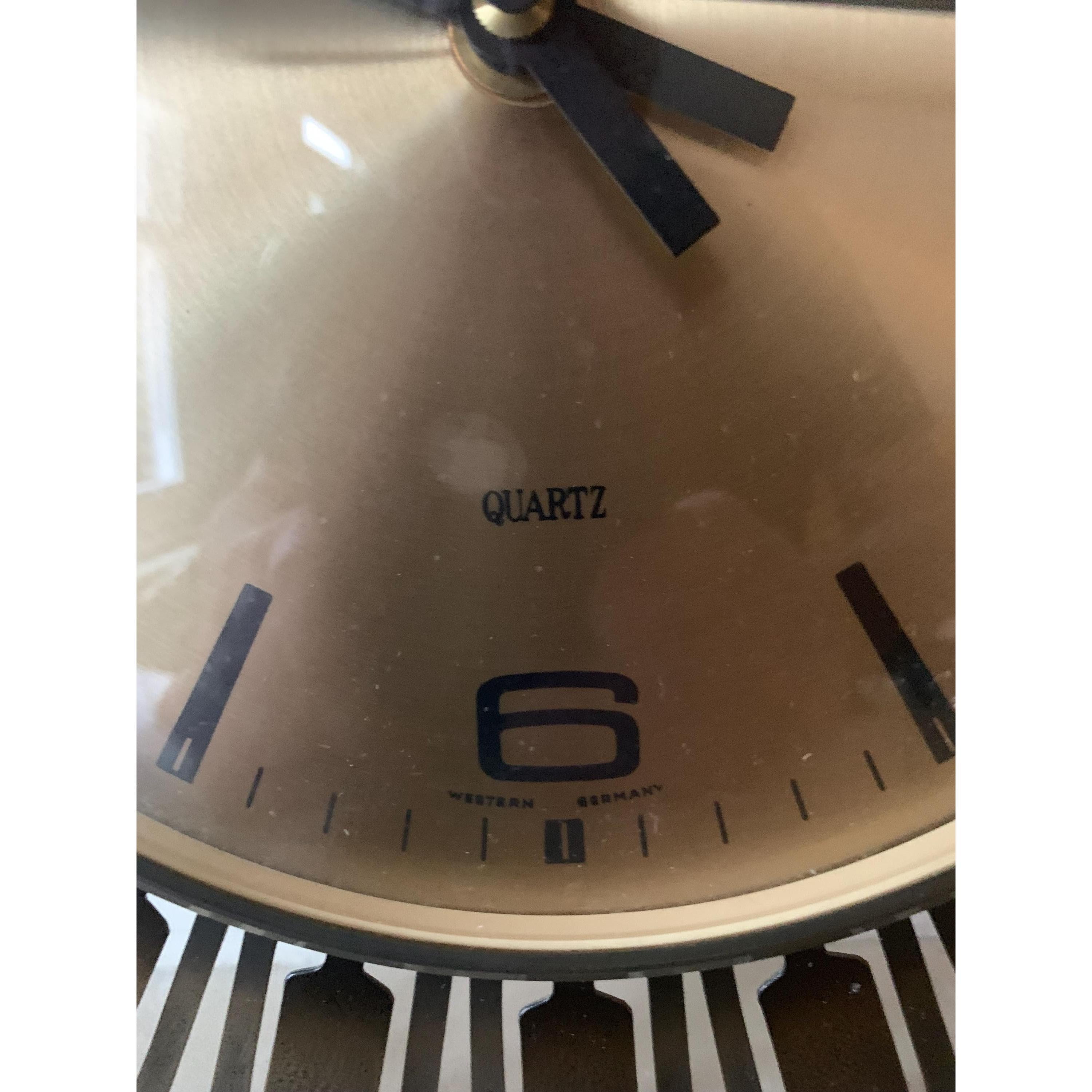 1980s Acctim Sunburst Wall Clock – Mid Century Modern Starburst, Made England
