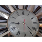 1980s Metamec Brass Sunburst Clock – Mid Century Modern Starburst Wall Art