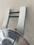 AMS West Germany Pendulum Wall Clock, Faux Aluminium, Junghans Movement
