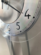 AMS West Germany Pendulum Wall Clock, Faux Aluminium, Junghans Movement