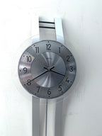 AMS West Germany Pendulum Wall Clock, Faux Aluminium, Junghans Movement