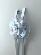 AMS West Germany Pendulum Wall Clock, Faux Aluminium, Junghans Movement