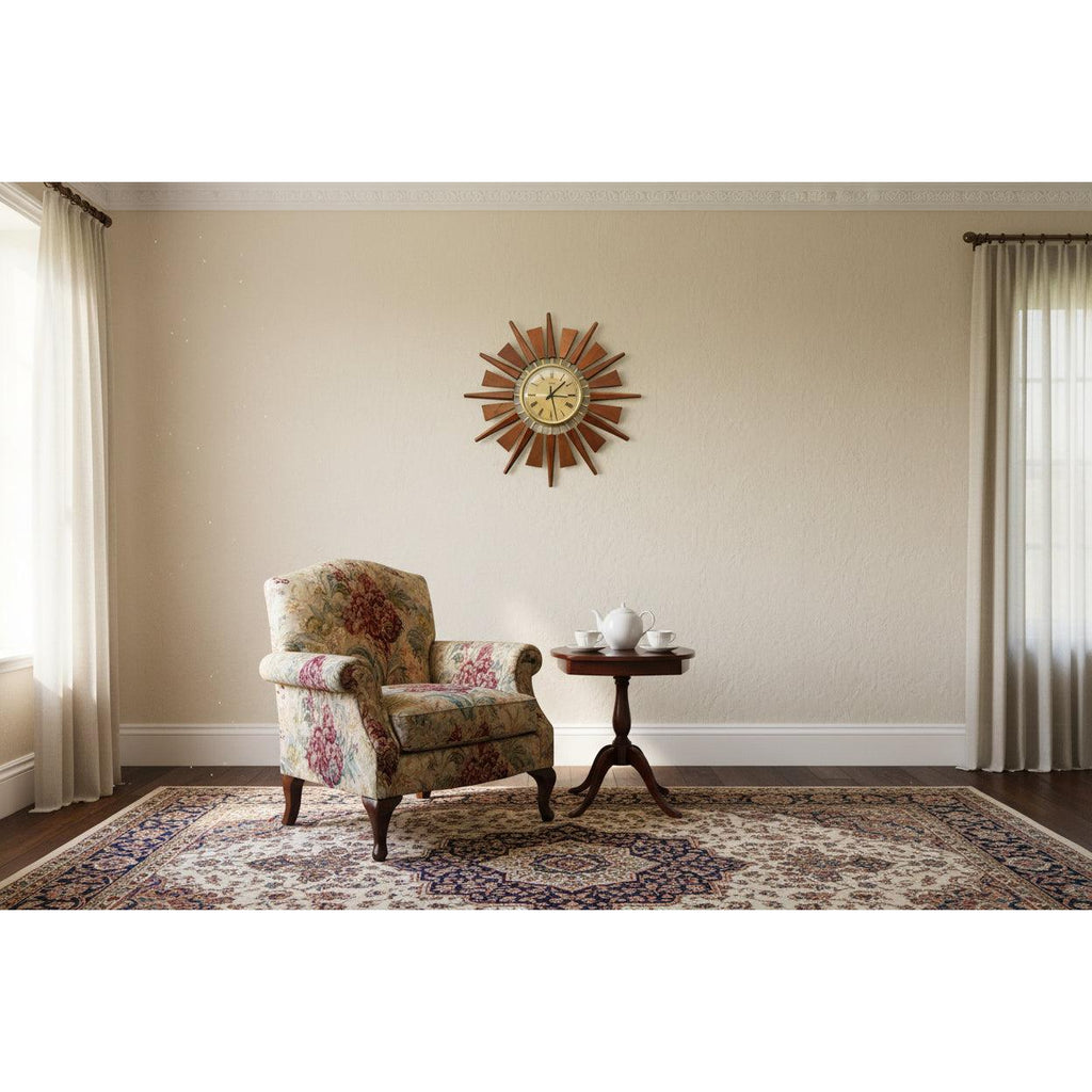 Anstey & Wilson Teak Sunburst Clock – 1960s Eames Era Wall Art