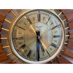 Anstey & Wilson Teak Sunburst Clock – 1960s Eames Era Wall Art
