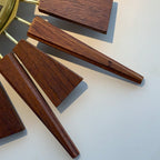 Anstey & Wilson Teak Sunburst Clock – 1960s Eames Era Wall Art