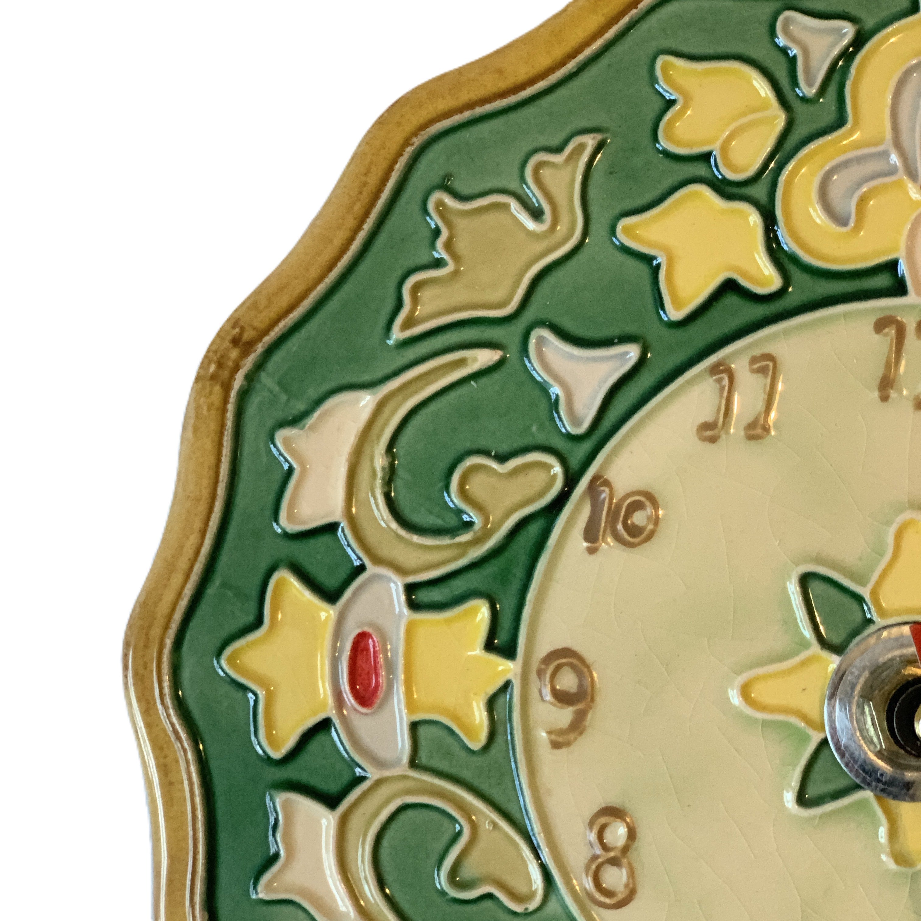 Artecer Hispacer Sevilla Spanish Ceramic Wall Clock – Cuerda Seca Hand Painted 7 Inch Andalusia