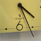 Citizen Quartz Japan Square Wall Clock – 1970s Acrylic Chrome Frame, Restored