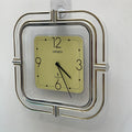 Citizen Quartz Japan Square Wall Clock – 1970s Acrylic Chrome Frame, Restored