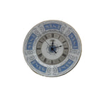 Coalport Blue Revelry Bone China Clock – Neoclassical Blue White Plate, England