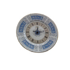 Coalport Blue Revelry Bone China Clock – Neoclassical Blue White Plate, England