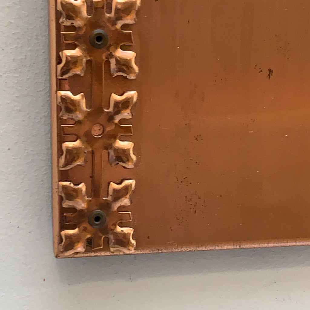 Copper Crafts Zambia Starburst Wall Clock — Malachite Marker, Vintage 1960s