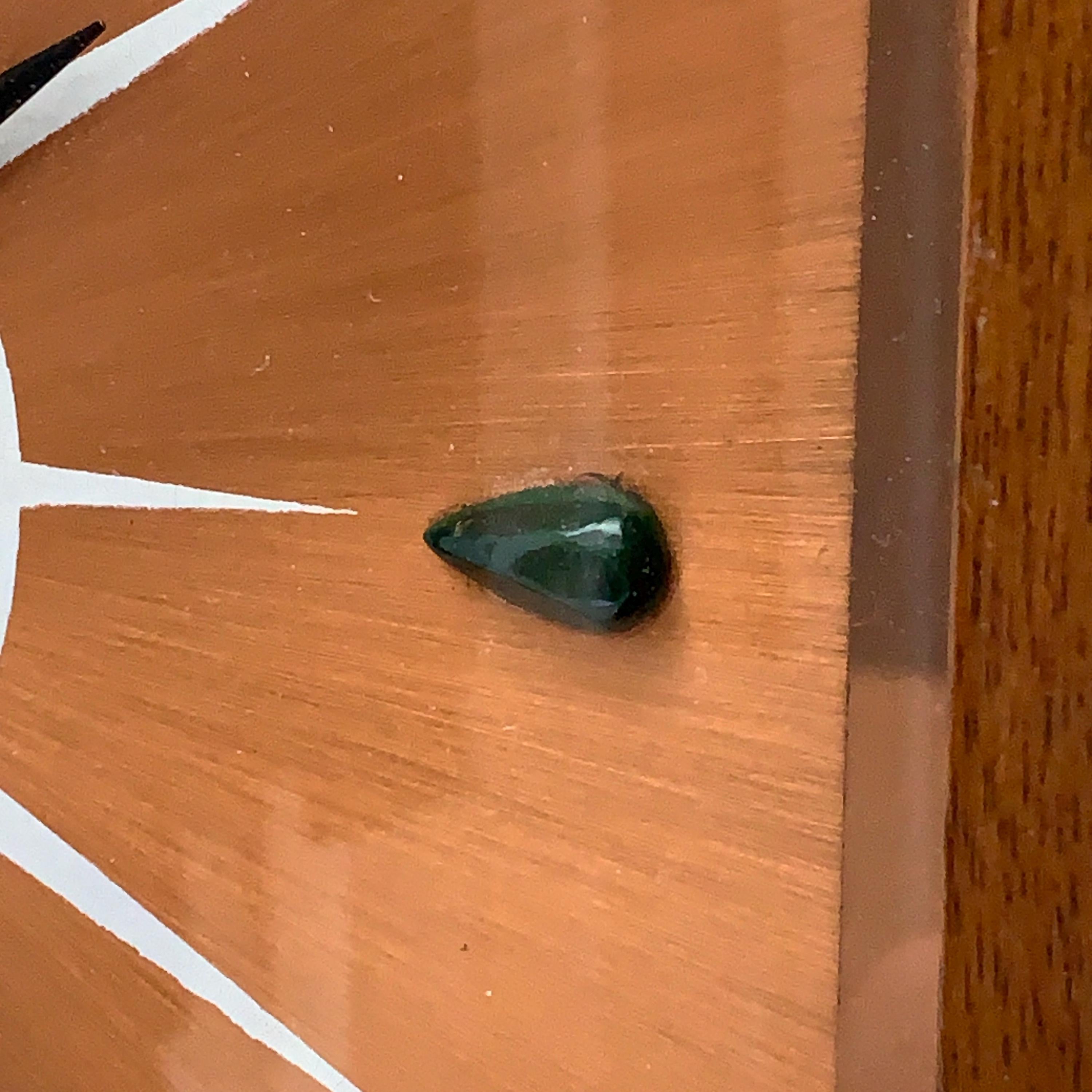 Copper Crafts Zambia Starburst Wall Clock Oak Frame Malachite Markers Vintage 1960s