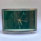 Diamond Mechanical Table Clock – Green Dial, NOS Original Box, 1980s