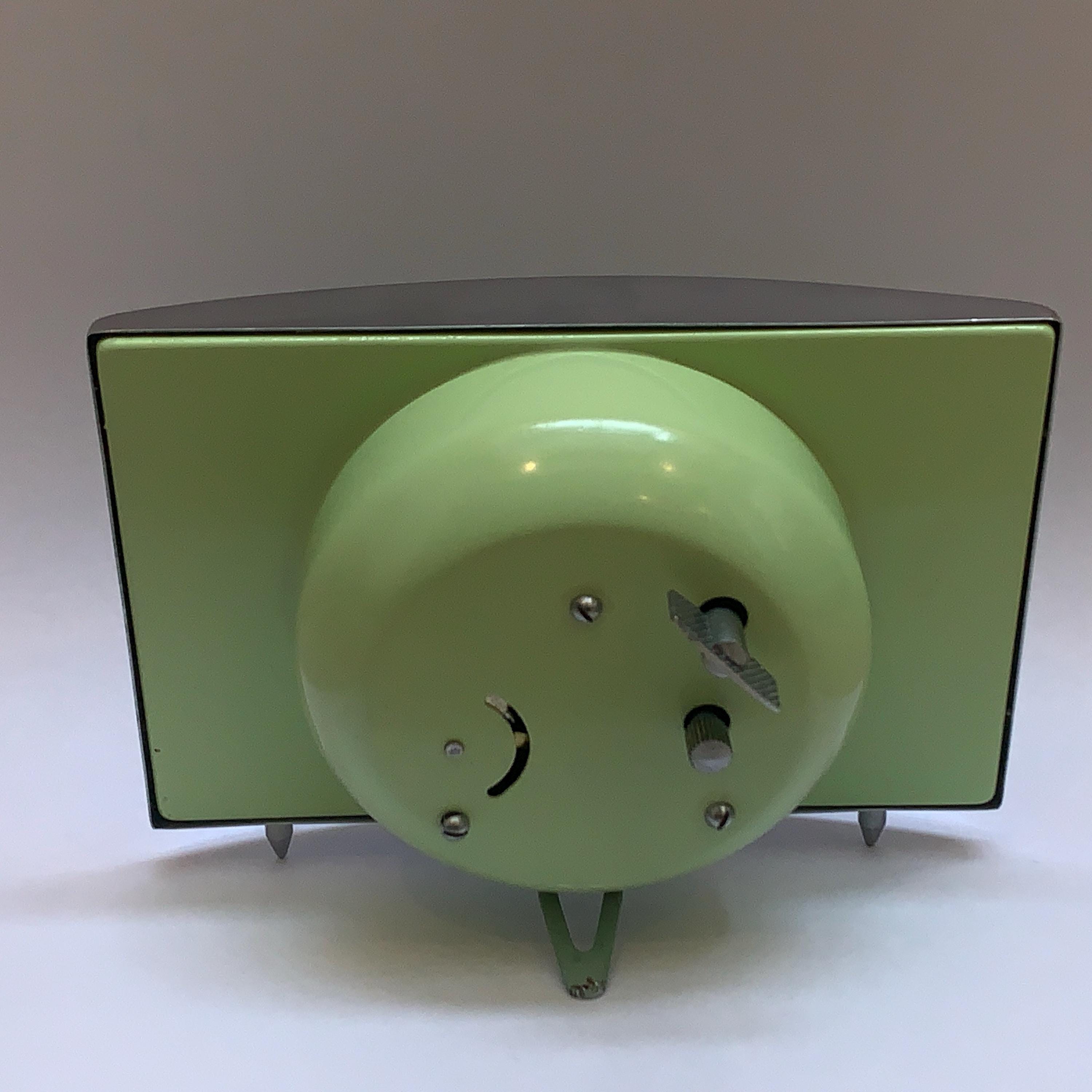 Diamond Mechanical Table Clock – Green Dial, NOS Original Box, 1980s