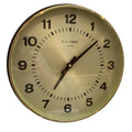 E A Combs London Wall Clock – Gold Sunburst Bakelite, Hechinger German Movement, 1960s