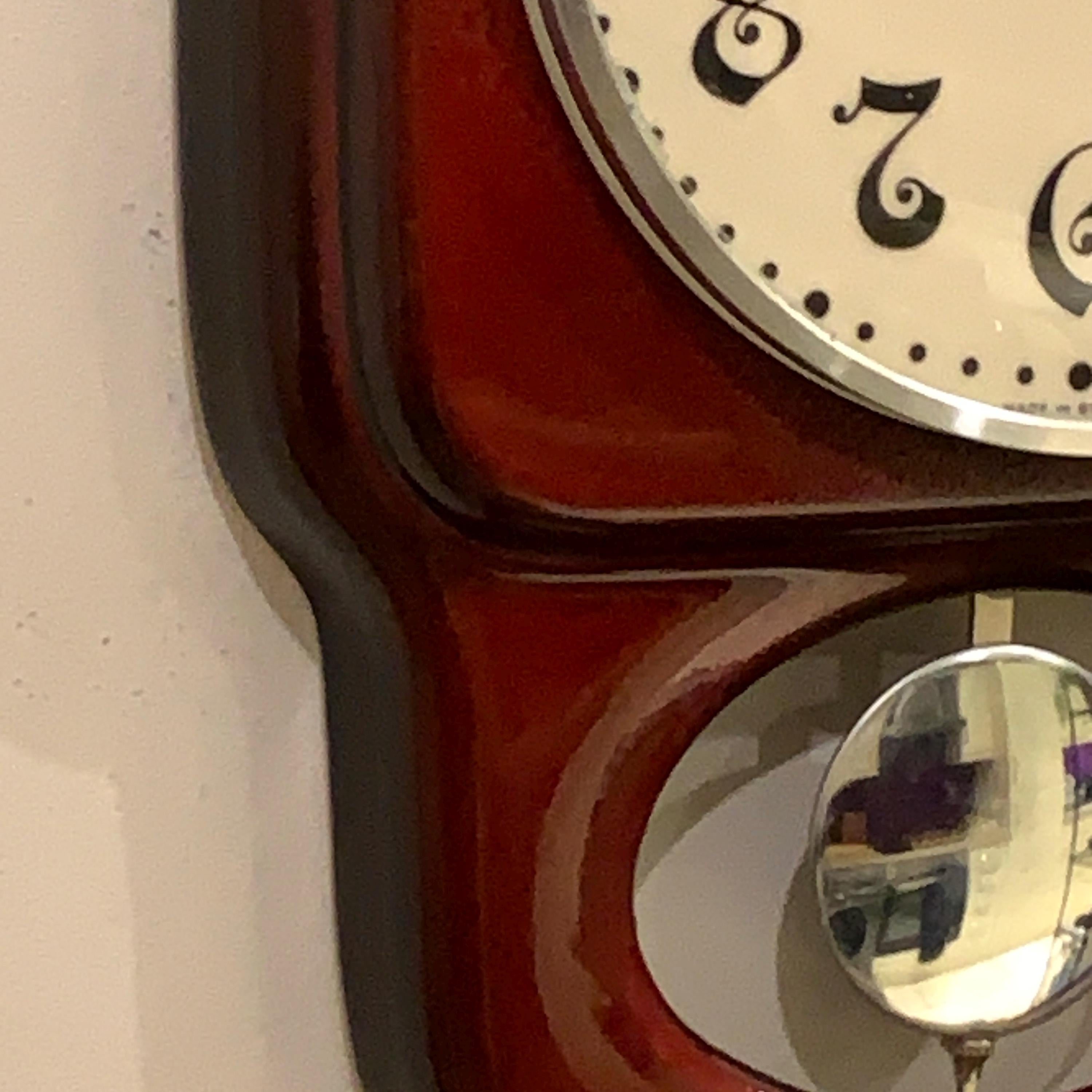 EMES Ceramic Pendulum Wall Clock – NOS German Schoolhouse Style, New Quartz