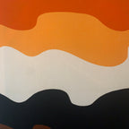 Eine Lepistö Aalto 1977 Finlayson Textile Wall Art – Scandinavian Mid Century Modern Framed Panel