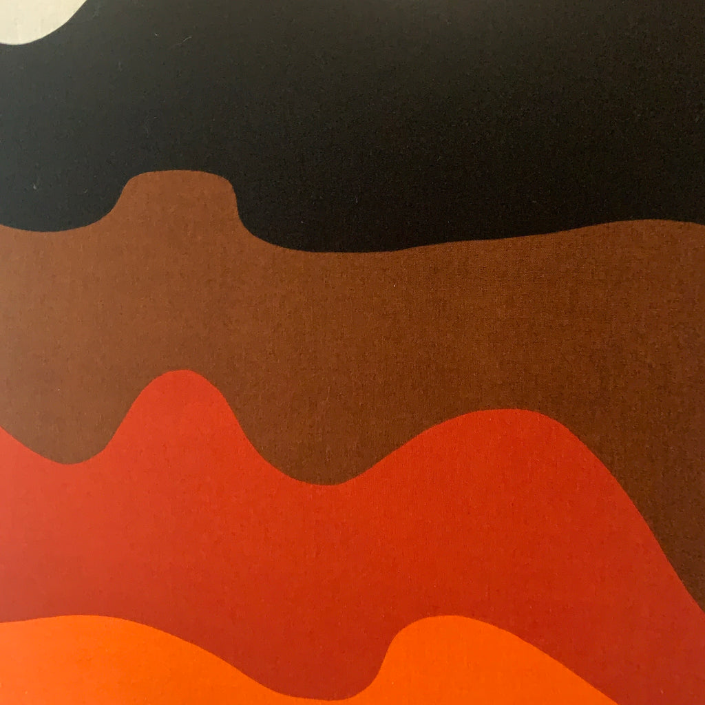 Eine Lepistö Aalto 1977 Finlayson Textile Wall Art – Scandinavian Mid Century Modern Framed Panel