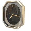 Estyma Octagonal Wall Clock – 1970s Black Dial, Gold Roman Numerals, Clear Panel