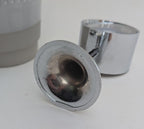 Estyma Tulip Alarm Clock – 1960s West German Space Age Chrome, Blue Luminous Dial