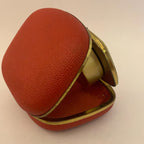 Europa Travel Alarm Clock – Red Leatherette Case, Germany, 2 Jewels, 1960s