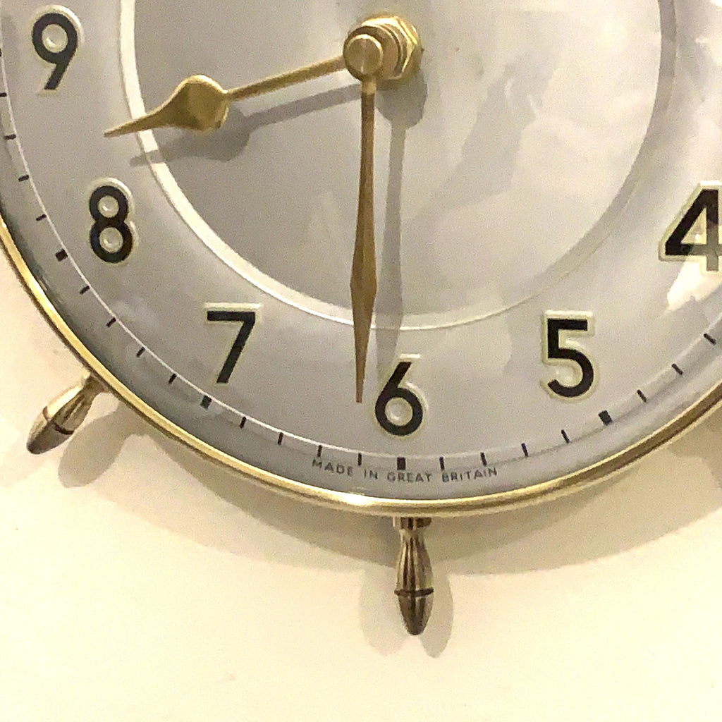 Genalex Smiths Ship Wheel Clock: Brass, Convex Glass, 1950s British Quartz