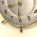 Genalex Smiths Ship Wheel Clock: Brass, Convex Glass, 1950s British Quartz