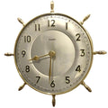 Genalex Smiths Ship Wheel Clock: Brass, Convex Glass, 1950s British Quartz
