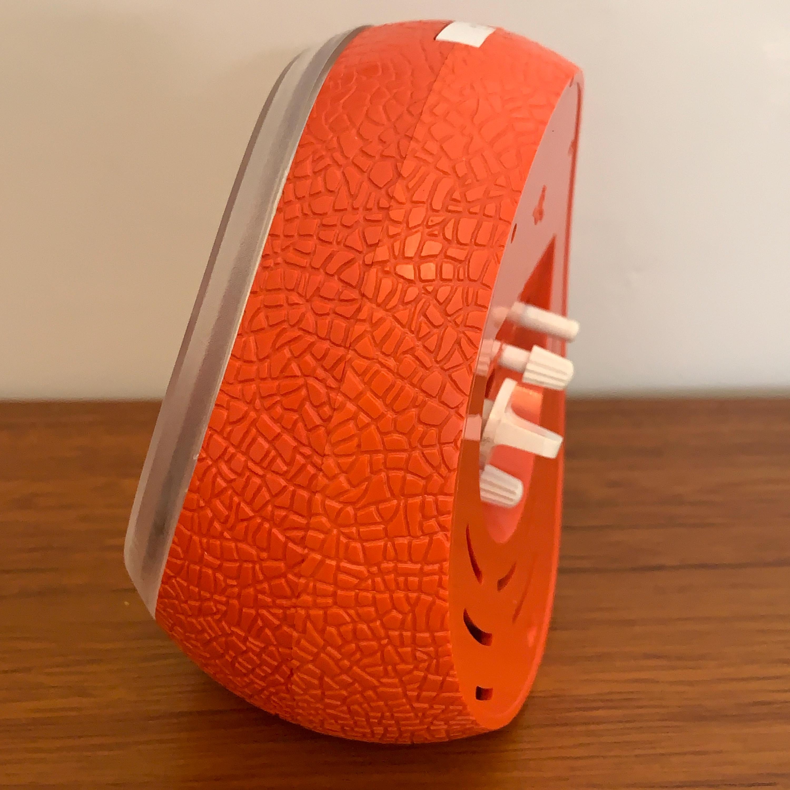 Goldbühl Musical Alarm Clock – Red Glitter Dial, Egg Shape, West Germany 1960s/70s