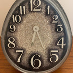Goldbühl Musical Alarm Clock – Silver Glitter Dial, Black Egg, West Germany 1960s/70s