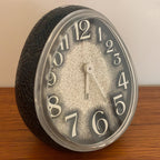 Goldbühl Musical Alarm Clock – Silver Glitter Dial, Black Egg, West Germany 1960s/70s