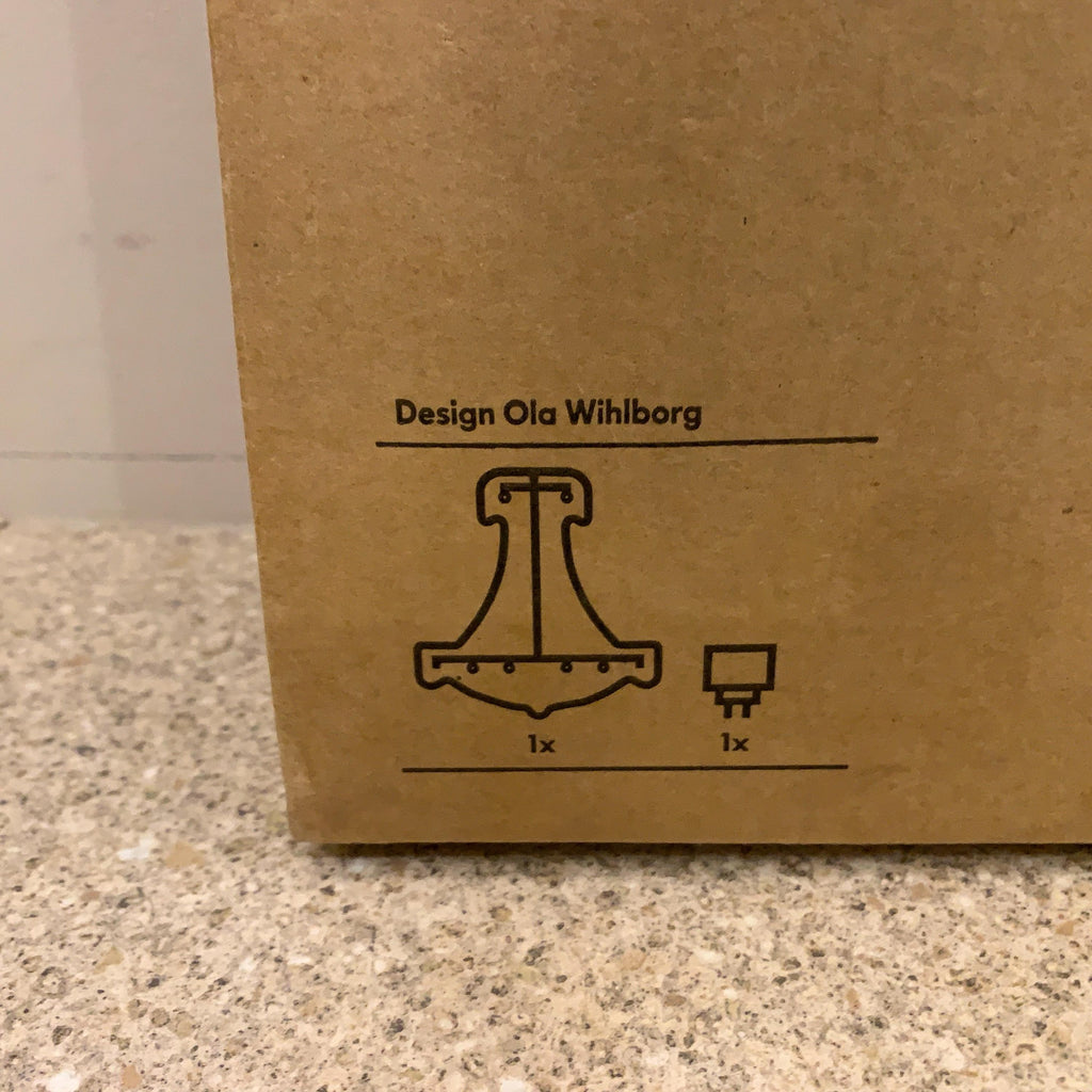 IKEA KVARTER Pendant Lamp Orange Acrylic NOS Boxed Design Ola Wihlborg 2000s