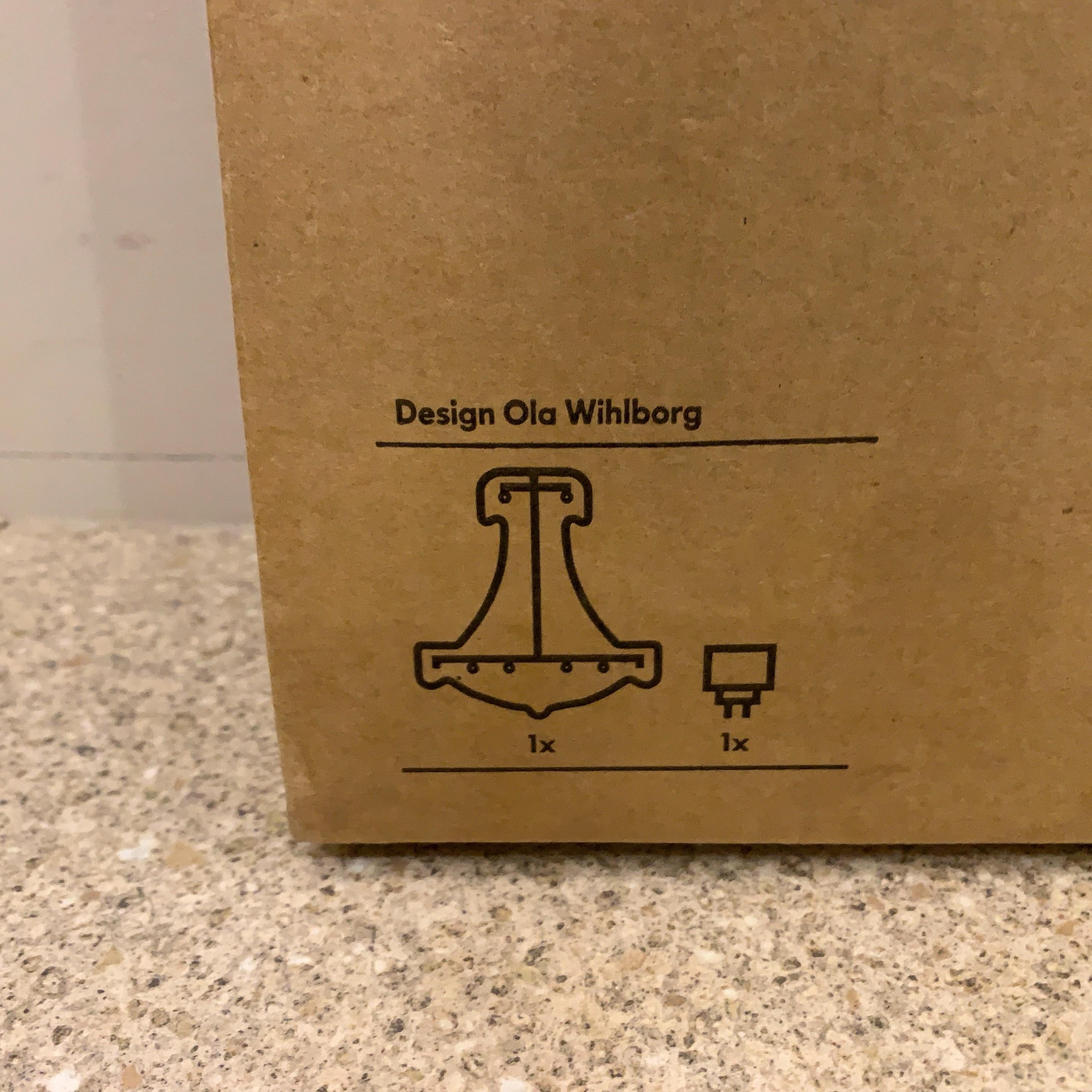 IKEA KVARTER Pendant Lamp Orange Acrylic NOS Boxed Design Ola Wihlborg 2000s
