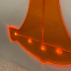 IKEA KVARTER Pendant Lamp Orange Acrylic NOS Boxed Design Ola Wihlborg 2000s