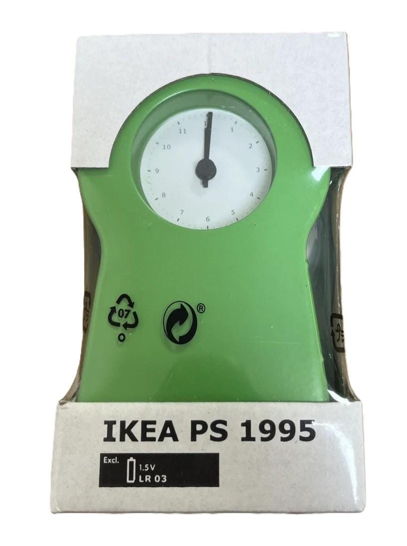 IKEA PS 1995 Keyhole Clock – Green, Thomas Eriksson, NOS Original Box