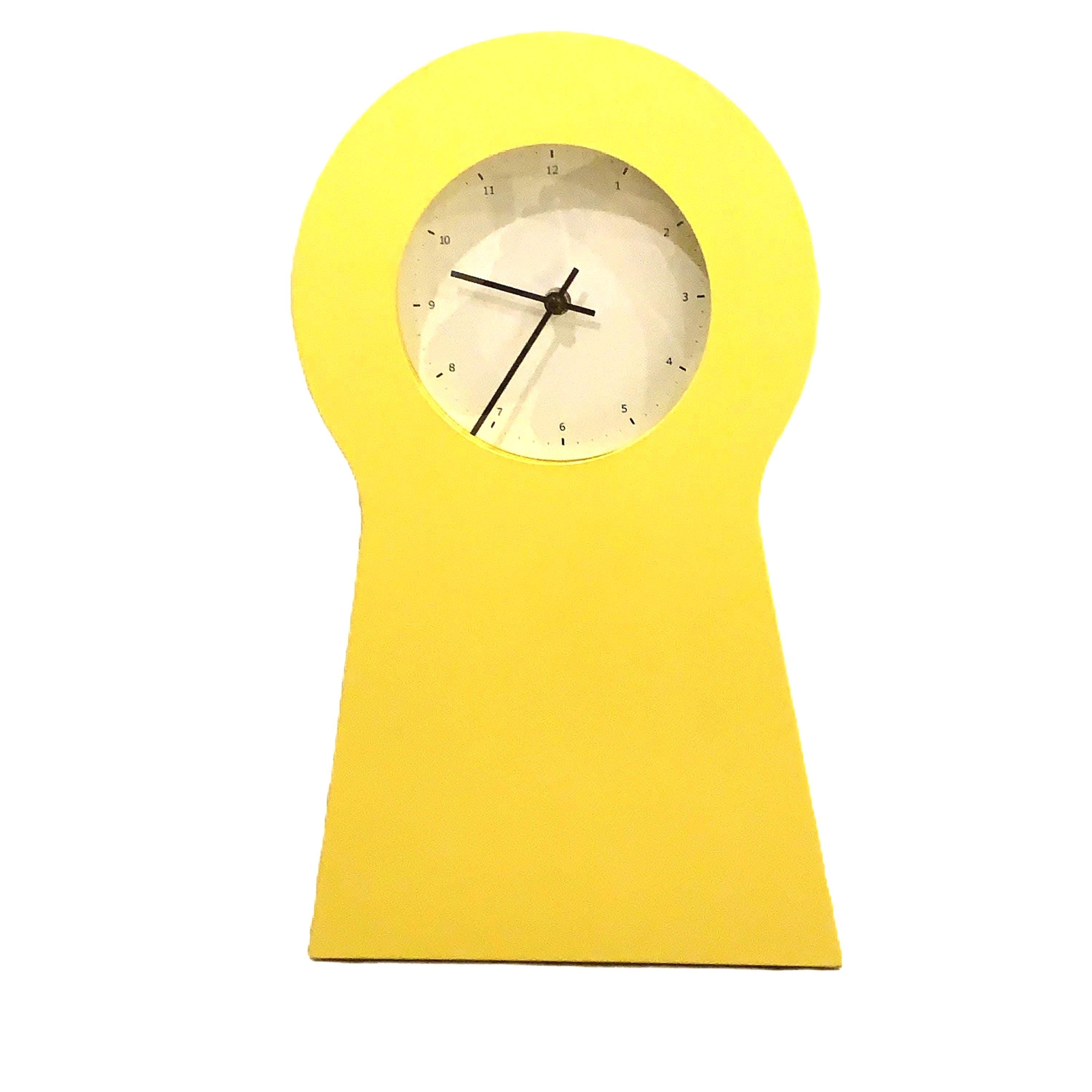 IKEA PS 1995 Keyhole Clock – Yellow, Thomas Eriksson, Scandinavian Design Storage Cabinet