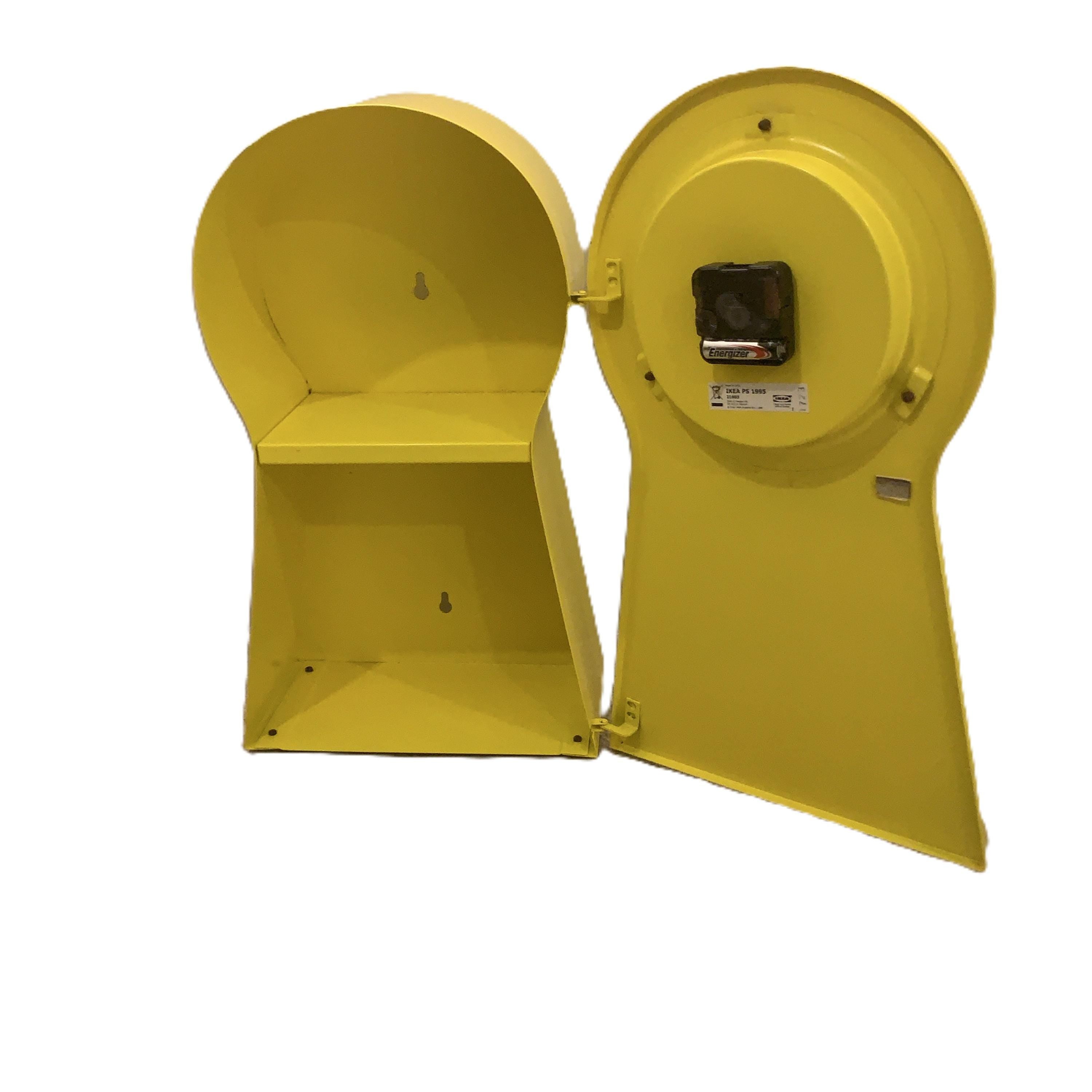 IKEA PS 1995 Keyhole Clock – Yellow, Thomas Eriksson, Scandinavian Design Storage Cabinet