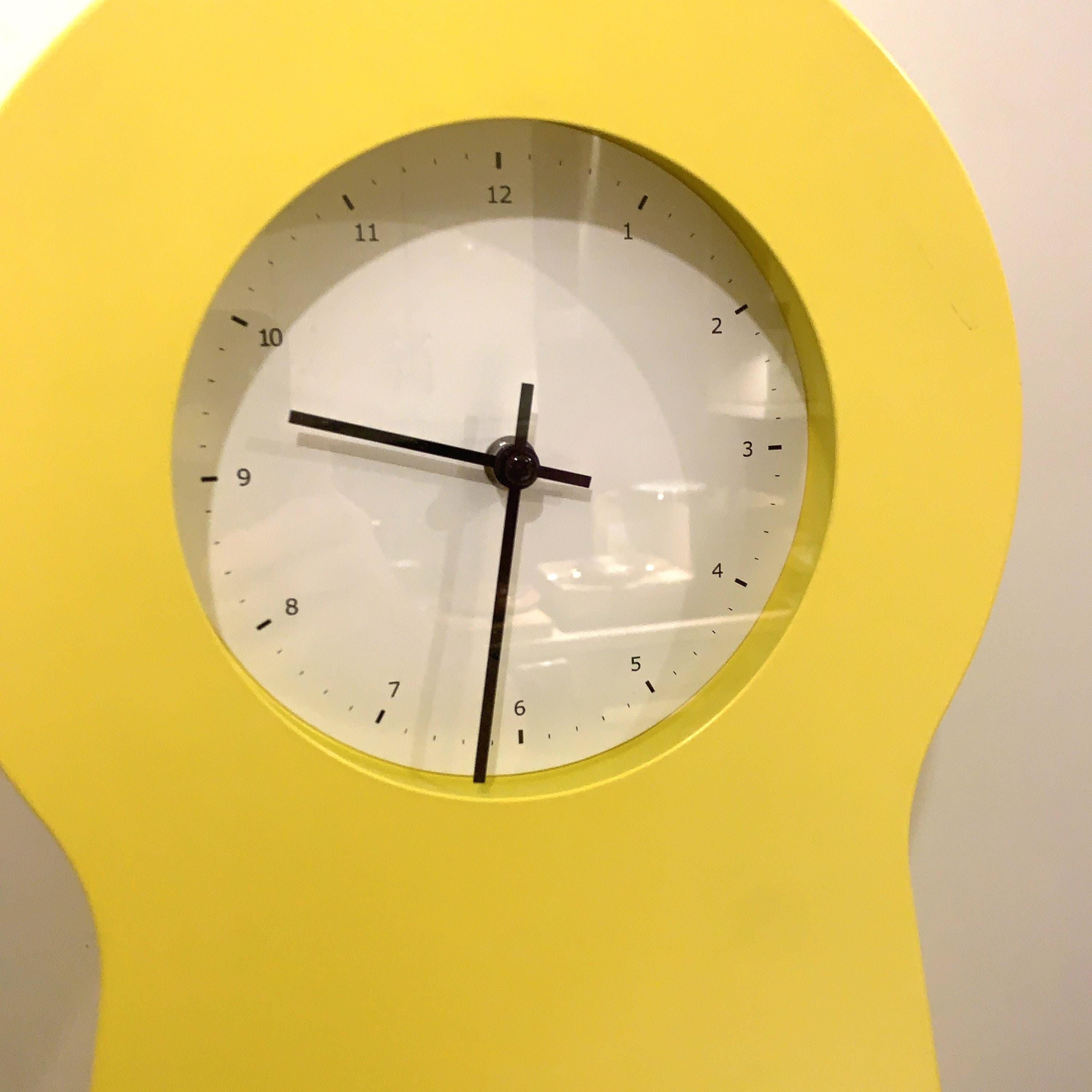 IKEA PS 1995 Keyhole Clock – Yellow, Thomas Eriksson, Scandinavian Design Storage Cabinet